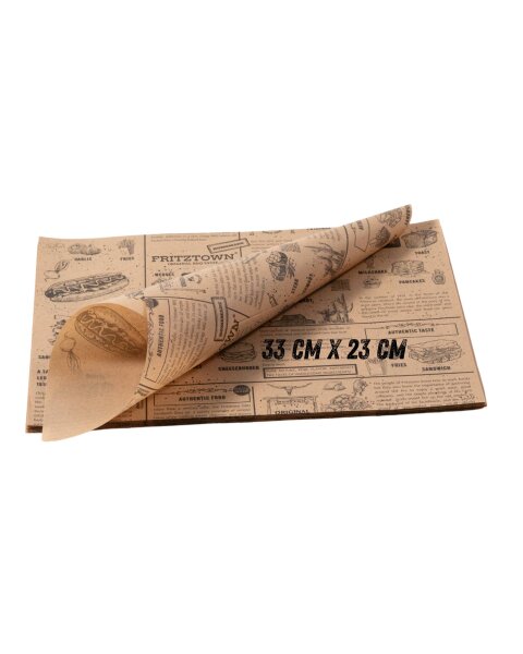 FRITZTOWN Deli Paper Braun 33x23cm 100-6000 Blatt